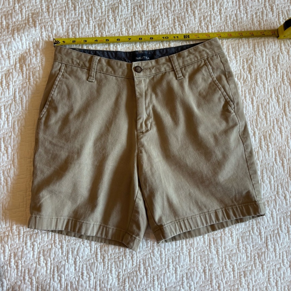 Nautica Tan Flat Front‎ Shorts Classic Style
